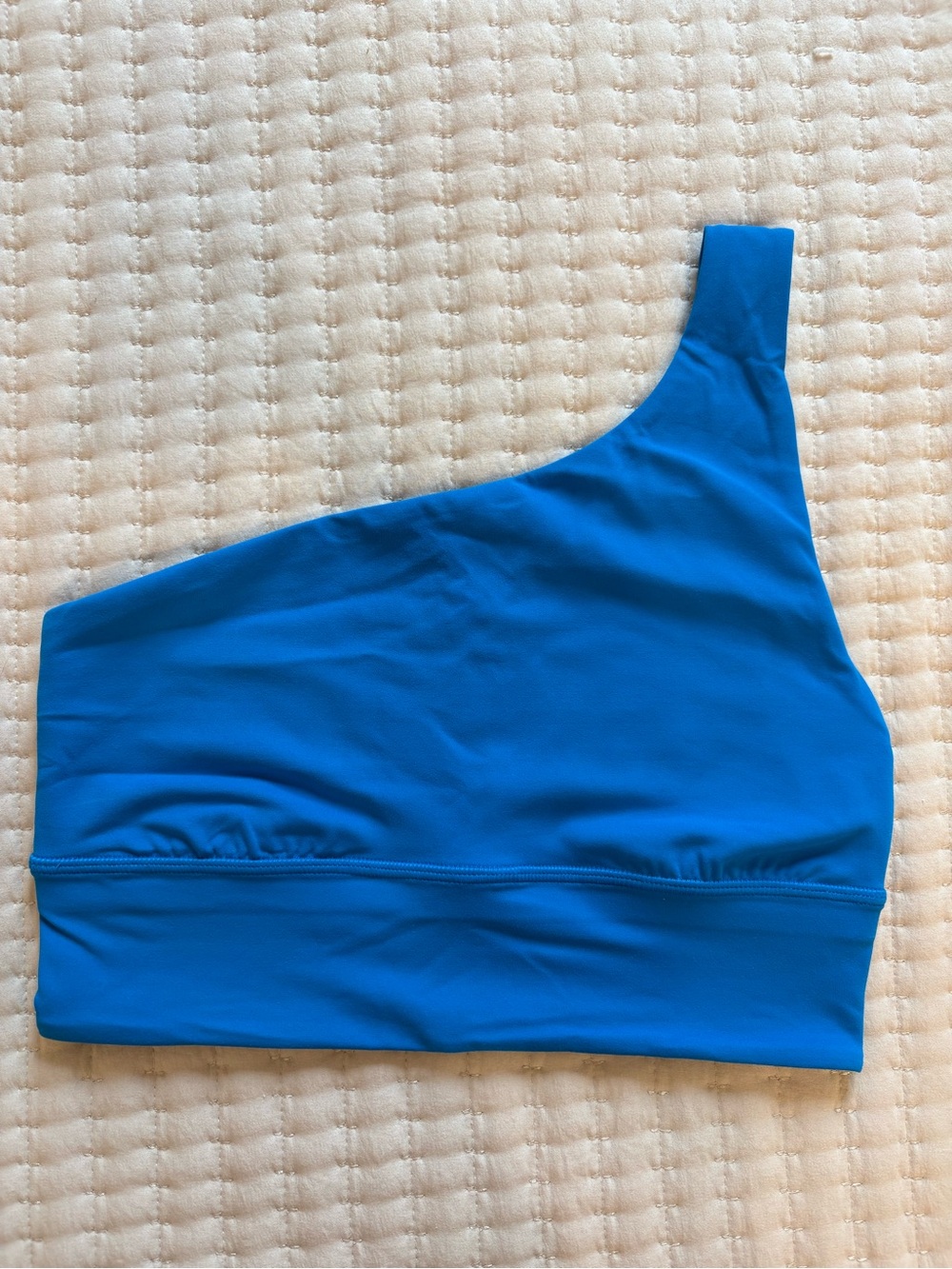 lululemon athletica One-Shoulder Sports Bra in Bright Blue